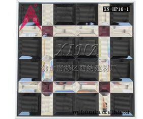 生产银色水晶磨边今镜面马赛克,电视 沙发背景墙等装修材料